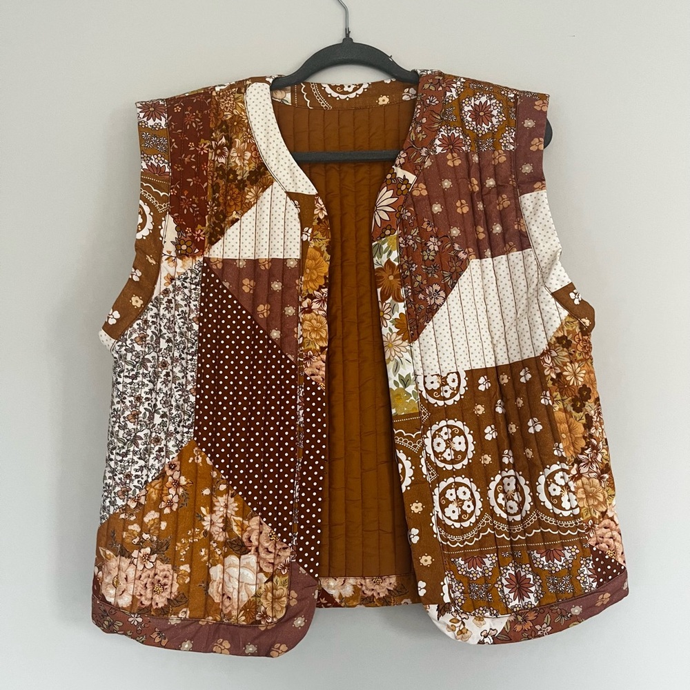 NWOT Free People x Spell & The Gypsy Cha Cha Vest Medium Quilted Boho Patchwork